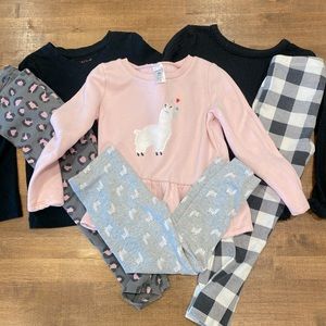 Lot of 3 Toddler Girl Long Sleeved Outfits